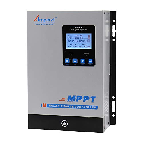 Ampinvt 80 Amp Mppt Solar Charge Controller 48V 36V 24V 12V Auto, 80A Solar Panel Regulator Max Input Power 1100W-4500W, For Agm Sealed 