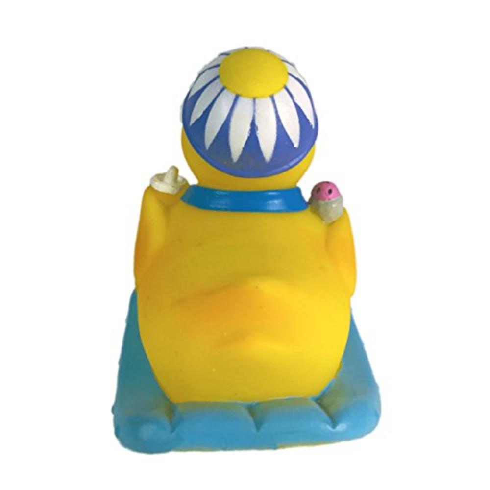 Ducky City 3 Pool Party Rubber Duck [Floats Upright] - Baby Safe Bathtub Bathing Toy