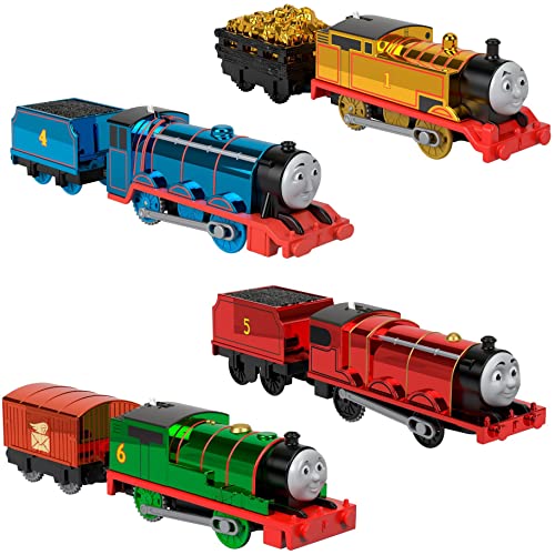 Thomas & Friends Thomas, Percy, James & Gordon - Set Of 4 Motorized Toy Train Engines For Preschool Kids Ages 3 Years & Older