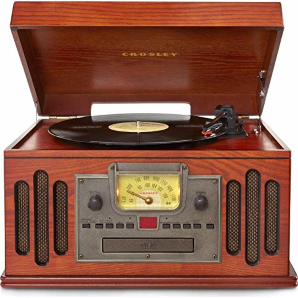 Crosley Cr704D-Pa Musician 3-Speed Turntable With Radio, Cd/Cassette Player, Aux-In And Bluetooth, Paprika