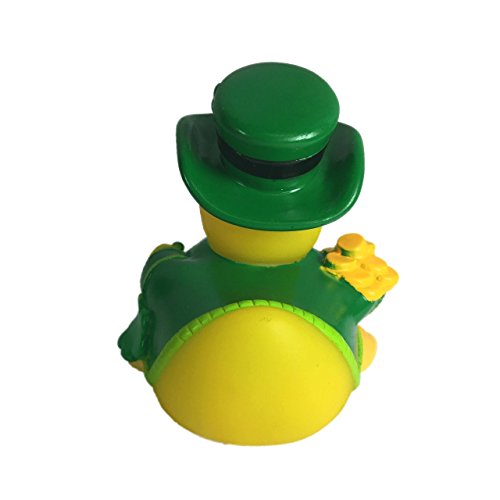 Ducky City 3 Leprechaun Rubber Duck [Floats Upright] - Baby Safe Bathtub Bathing Toy