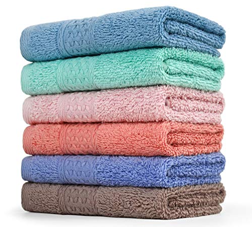 Cleanbear Face-Cloth Washcloths Set,100% Cotton, High