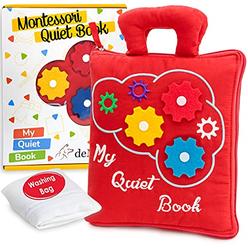 Democa Quiet Book For Toddlers - Montessori Basic Skills Activity Toys – Preschool Learning Soft Travel Toy & Sensory Educationa