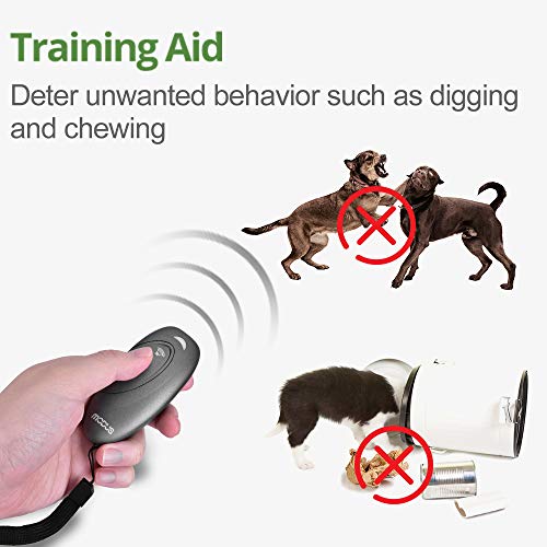 Modus Ultrasonic Dog Barking Deterrent, 2-In-1 Dog Training And Bark Control Device, Anti-Barking Device, Control Range Of 16.4 