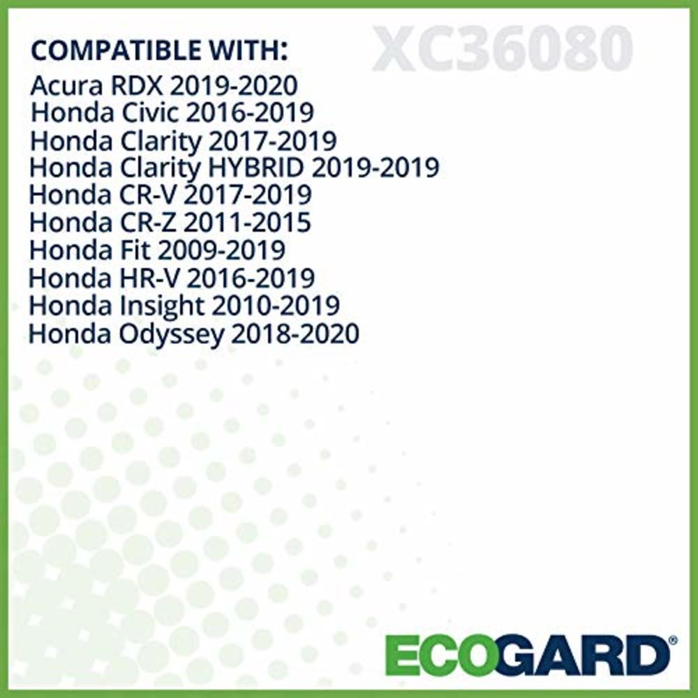 Ecogard Xc36080 Premium Cabin Air Filter Fits Acura Rdx 2019-2020, Honda Civic 2016-2019, Cr-V 2017-2019, Fit 2009-2019, Hr-V 20