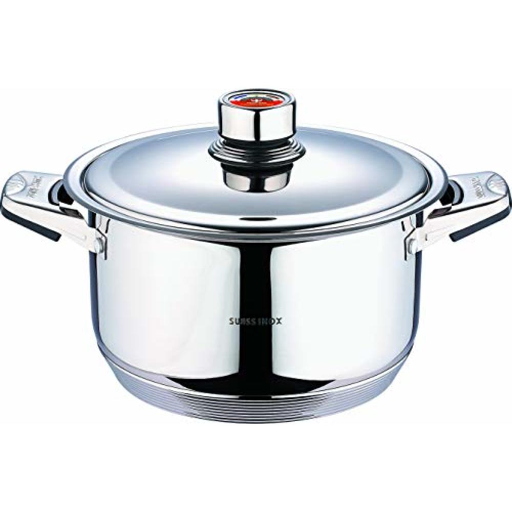 Inos Cookware Swiss Inox 18-Piece Stainless Steel Cookware Set, Includes Induction ...