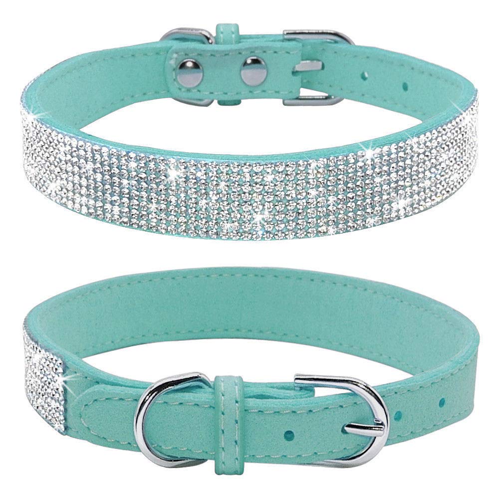 Leather Rhinestone Dog Collars Amazon Haoyueer Haoyueer Rhinestone