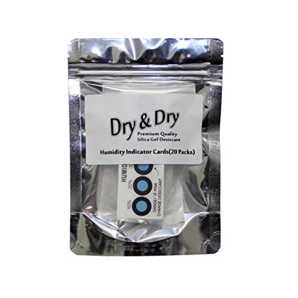 Dry & Dry Premium Humidity Indicator Cards 20 Pack(Reusable) - 10-60% 6 Spot(20 Cards)