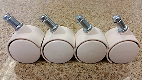 Caster Chair Company Set Of 4 Almond Chromcraft Casters