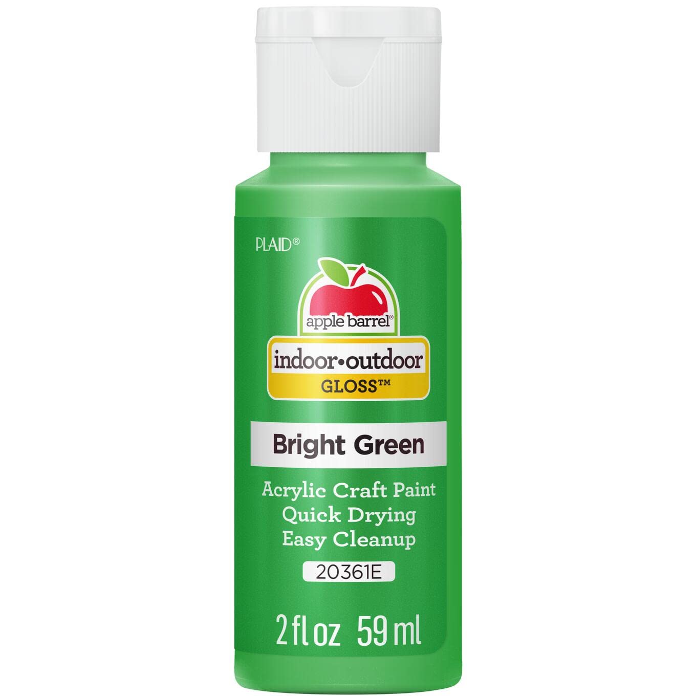 Apple Barrel Gloss Acrylic Paint In Assorted Colors (2-Ounce), 20361 Bright Green