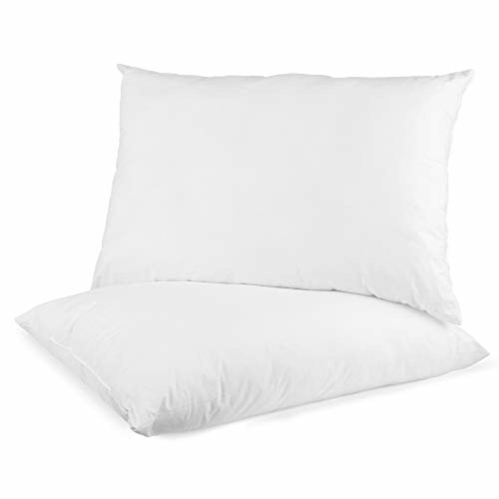 Digital Decor Set Of Two 100% Cotton Hotel Down-Alternative Made In Usa Pillows - Three Comfort Levels! (Silver, Standard)
