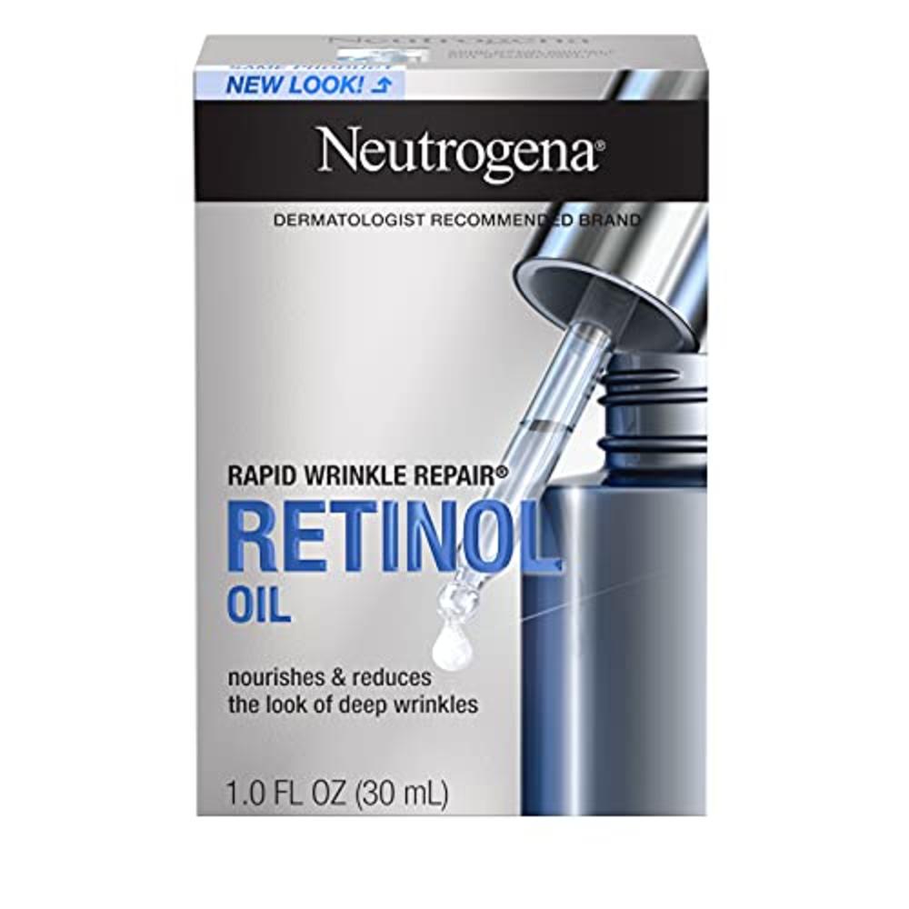 Neutrogena Rapid Wrinkle Repair Face Oil Retinol Serum, Lightweight Anti Wrinkle Serum For Face, Dark Spot Remover For Face, Dee