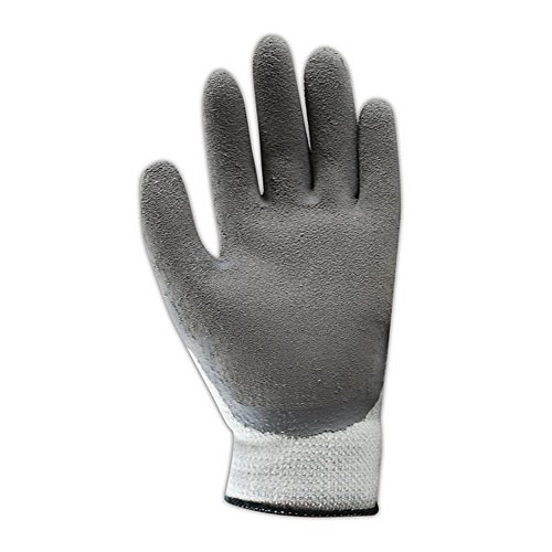 Showa Best 451-10 Showa Best Glove Atlas Thermal-Fit Pf451 Knit Glove With Rubber Coating, Mens (Fits), Natural Gray, Xl (Pack O