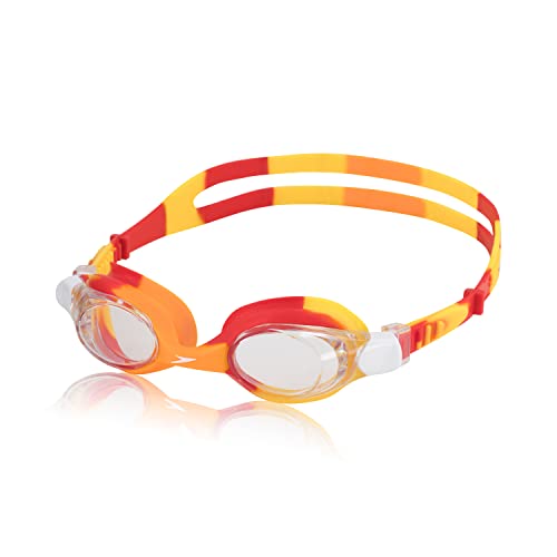 Speedo Unisex-Child Swim Goggles Skoogle Ages 3-8, Red Orange Tie Dye, One Size