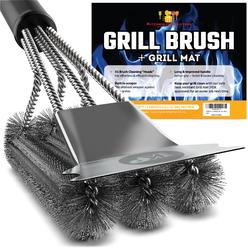 BBQ Grill Brush Stainless Steel 18 Barbecue Cleaning Brush w/Wire Bristles  & Soft Comfortable Handle - Perfect Cleaner & Scraper for Grill Cooking