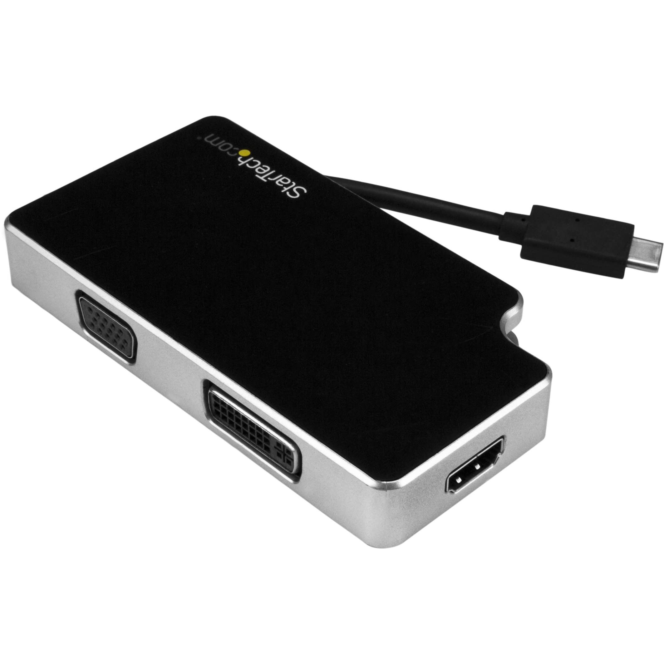 Startech.Com StarTechcom USB c Multiport Adapter - UHD 4K - USB c to VgA DVI HDMI - USB c Adapter - USB-c VgA Multiport Adapter (cDPVgDVHDB)