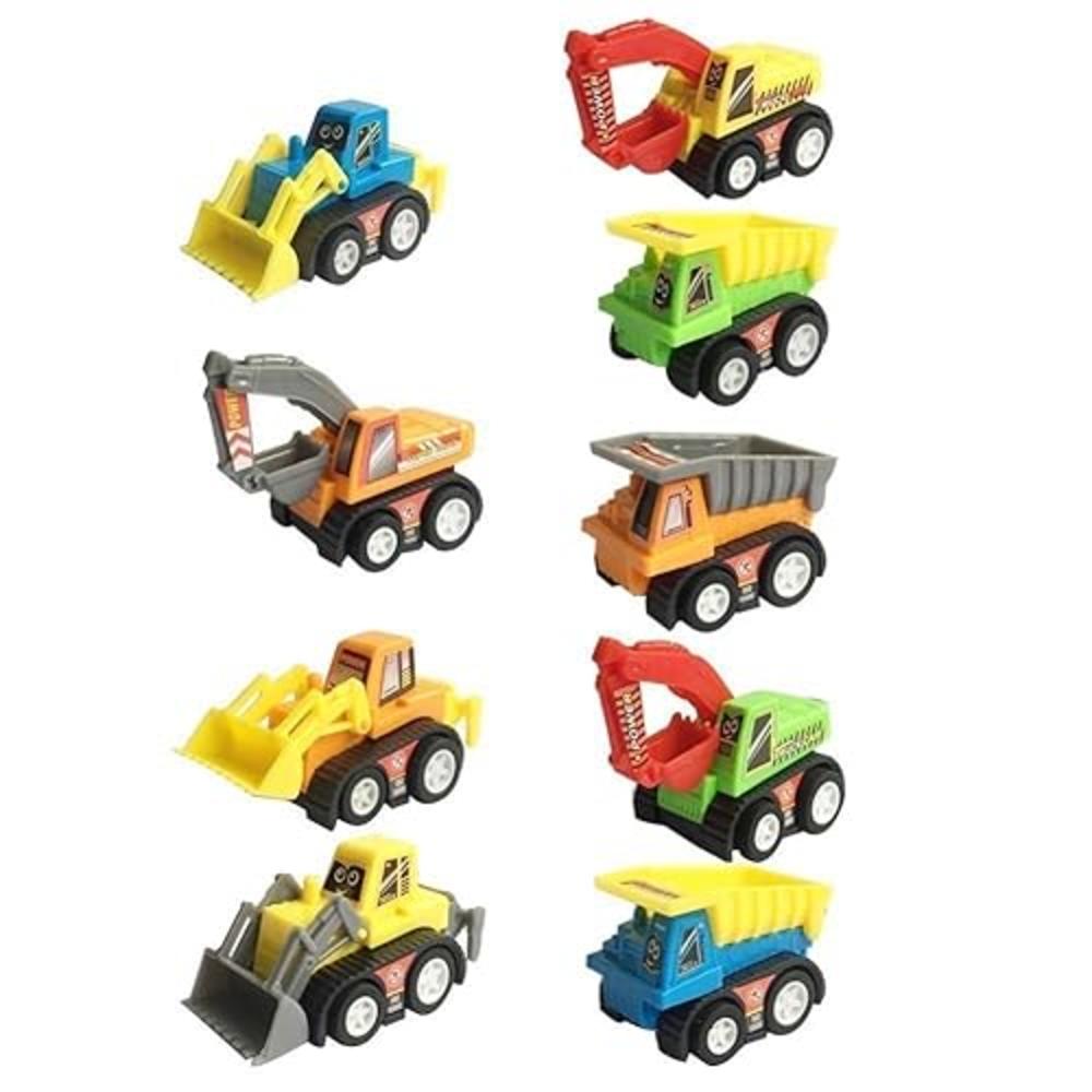 Fajiabao Kids construction Toy cars for 3 4 5 Year Old Boys Toddler Mini Pull Back Vehicles Excavator Truck Tractor Party Favors