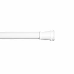 Kenney KN724 Rogers Twist & Fit No Tools Easy to Install Tension curtain Rod, 48-84 Adjustable Length, White Finish, 58 Diameter