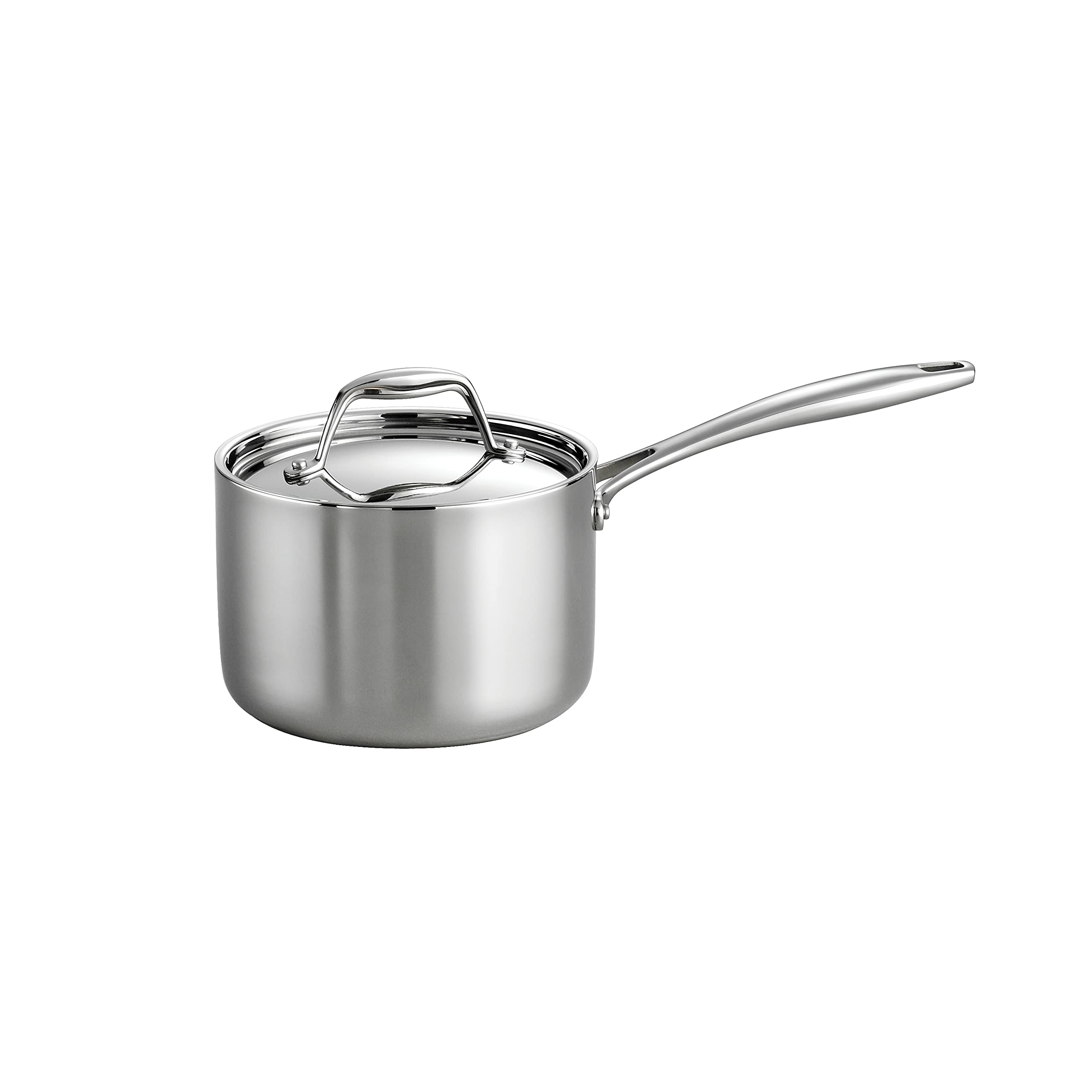 Tramontina covered Sauce Pan Stainless Steel Tri-Ply clad 2 Qt, 80116022DS