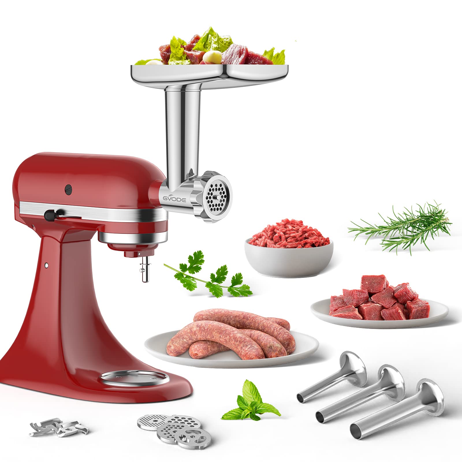 The Original STAINLESS STEEL Meat Grinder Food Chopper Attachment for Kitchenaid  Mixer - Smokehouse Chef