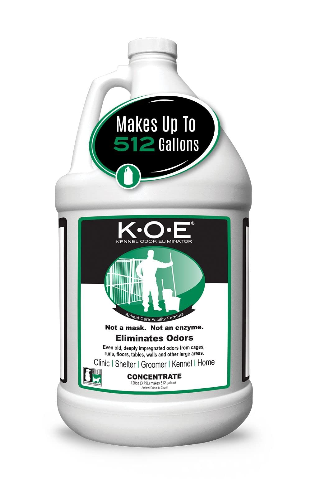 Odorcide Thornell KOE Kennel Odor Eliminator concentrate, Odor Eliminator for Strong Odors, great for cages, Runs, Floors & More, Pet Odo