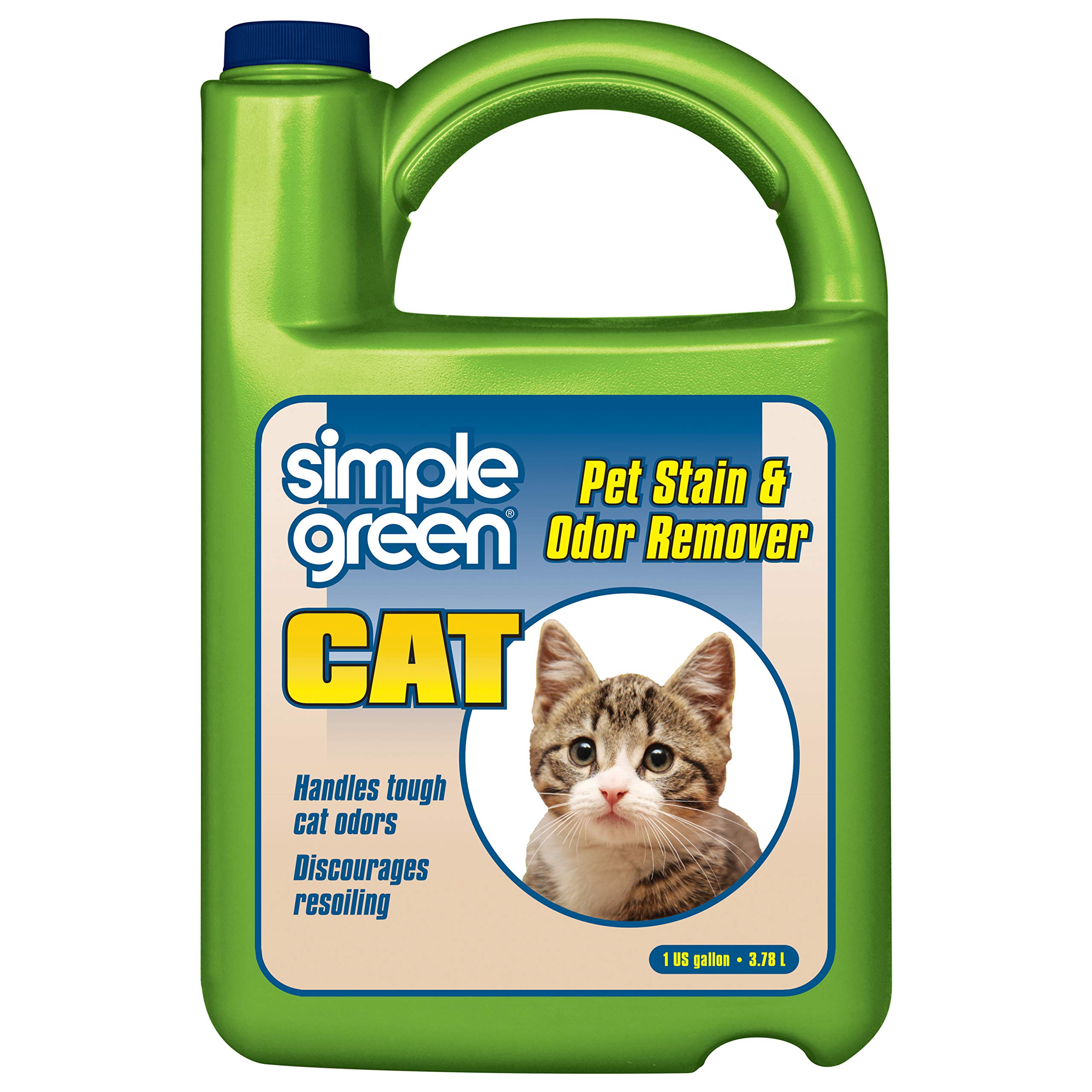 simple green cat Stain & Odor Remover - Enzyme cleaner for cat Urine, Feces, Blood, Vomit (1 gallon Refill)
