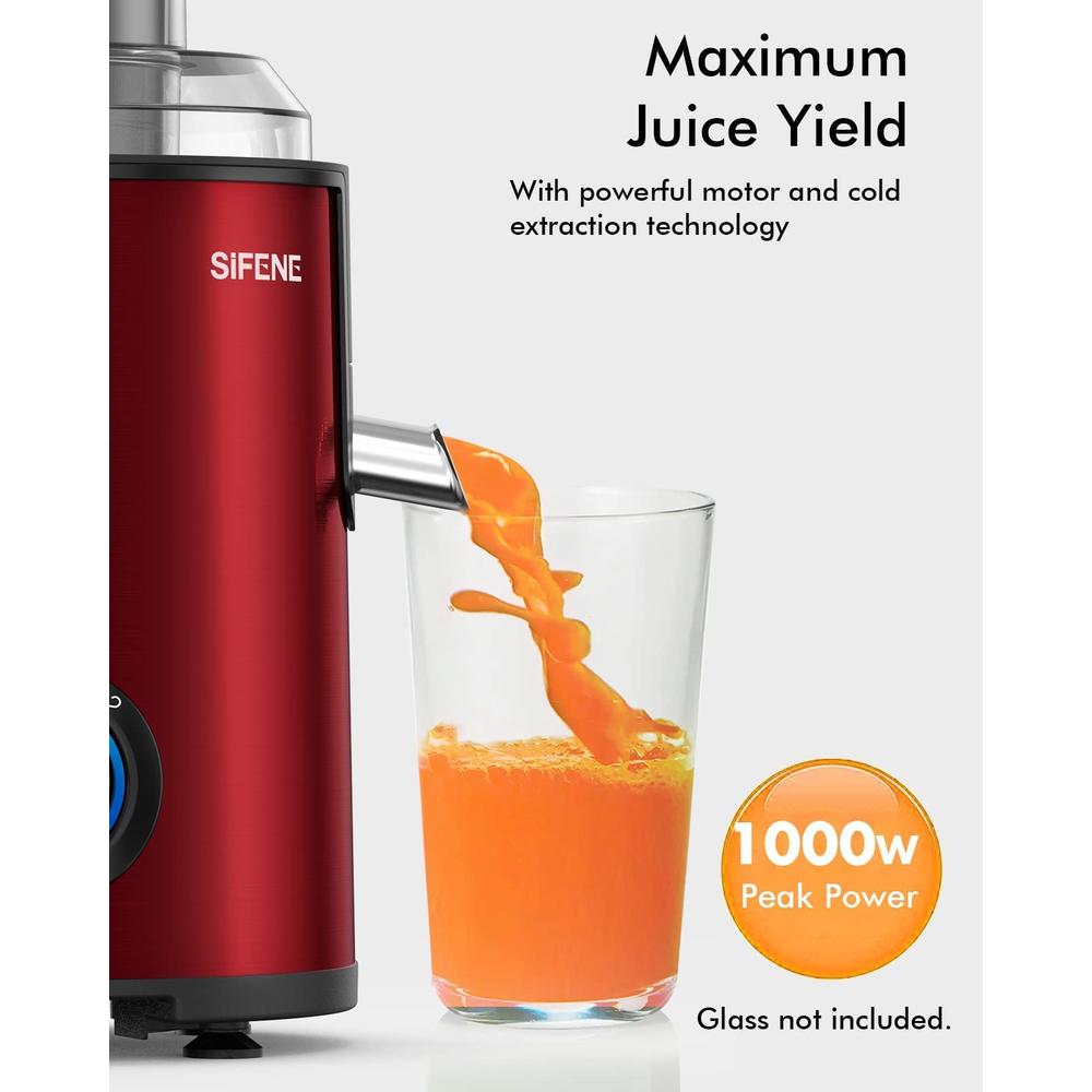 SiFENE Juicer Machine, 800W centrifugal Juicer with 32 Big Mouth for Whole Fruits and Veggies, Juice Extractor Maker with 3 Spee