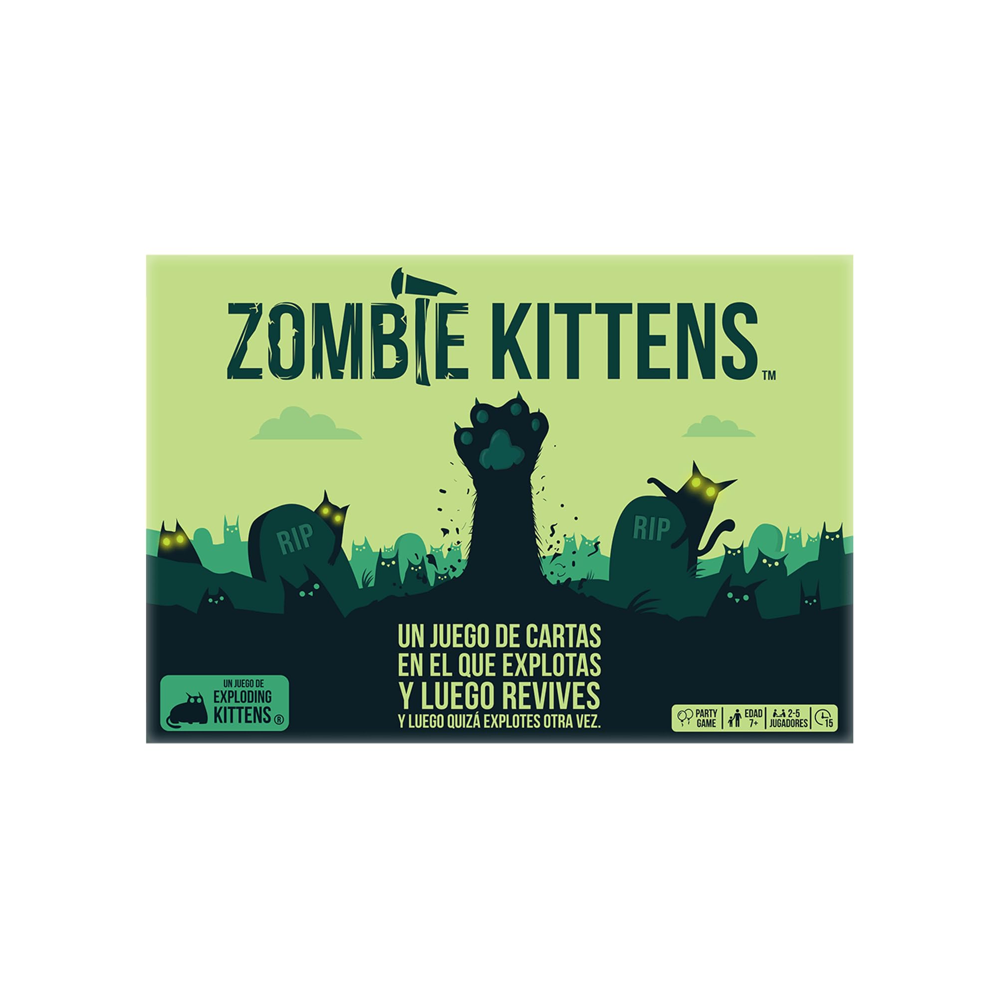 Exploding Kittens LL Zombie Kittens de Exploding Kittens - Juegos de Cartas para Adultos, Adolescentes y Ni?os - Divertidos Juegos Familiares