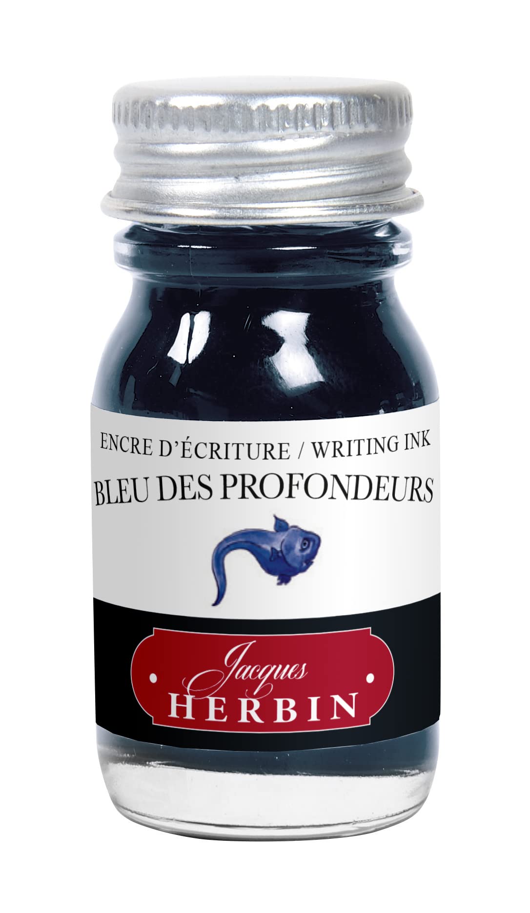 Jacques Herbin - Ref 11518T - Writing Ink for Fountain Pens & Rollerball  Pens - Bleu des Profondeurs - 10ml Bottle