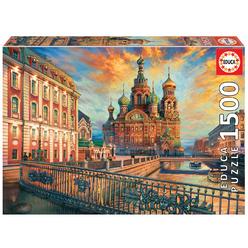 Educa - Saint Petersburg - 1500 Piece Jigsaw Puzzle - Puzzle Glue Included - Completed Image Measures 33.5" x 23.5" - Ages 14+ (