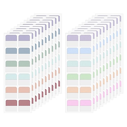 kalione 240 Pcs 1Inch Sticky Index Tabs, Repositionable Colored Book Sticky Tabs Page Tabs Sticky Index Tabs for Notebooks File Classifi