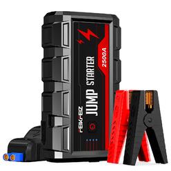 FEIKFEIZ car Jump Starter, 2500A Peak 22800mAh 12V car Battery Starter(Up to All gas, 80L Diesel Engine), with USB Quick charge 