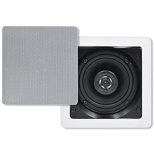 Herdio 5.25 Inch Ceiling Bluetooth Speakers in Wall Speakers Flush Mount Perfect for Indoor/Outdoor Placement, Bedroom, Kitchen,