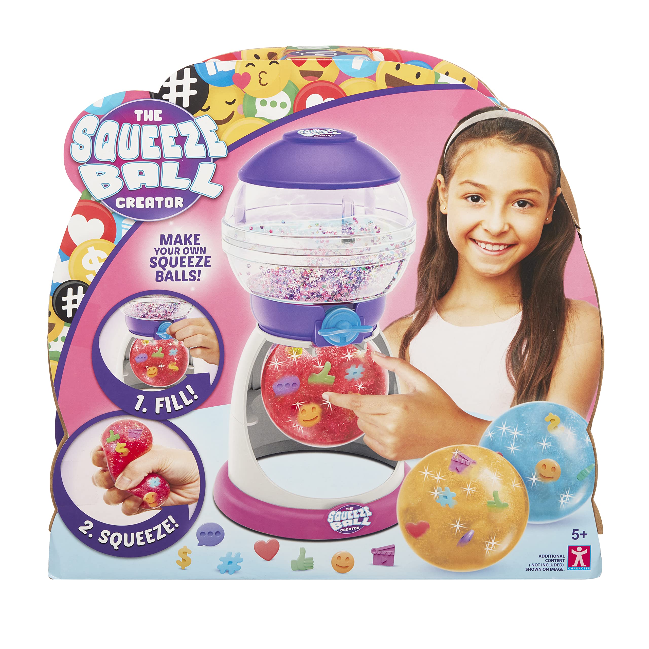 Character Options The Squeeze Ball Creator Creative Reusable Squeeze Ball Maker for Boys and Girls - Mix Fill and Squeeze Reusable Stress Ball Pla