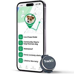 Tracki Cat Dog GPS Tracker Tiny & Light Waterproof Fits All Pet Collars, Unlimited Distance Works Worldwide Mini Size Smart Loca