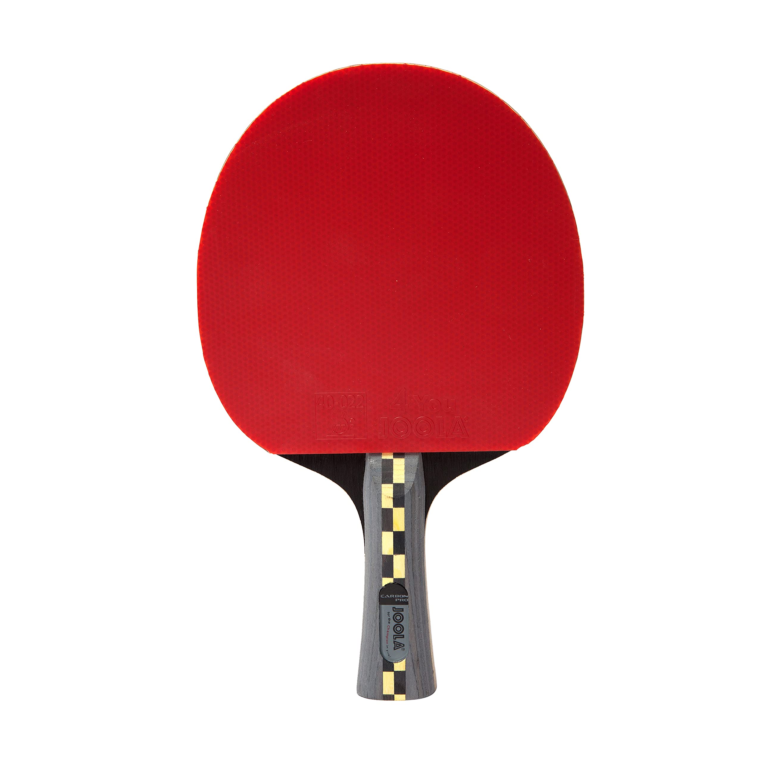 JOOLA Carbon Pro Professional Ping Pong Paddle - Racket with Carbonwood Technology & Red/Black JOOLA 4 You Rubber - Table Tennis