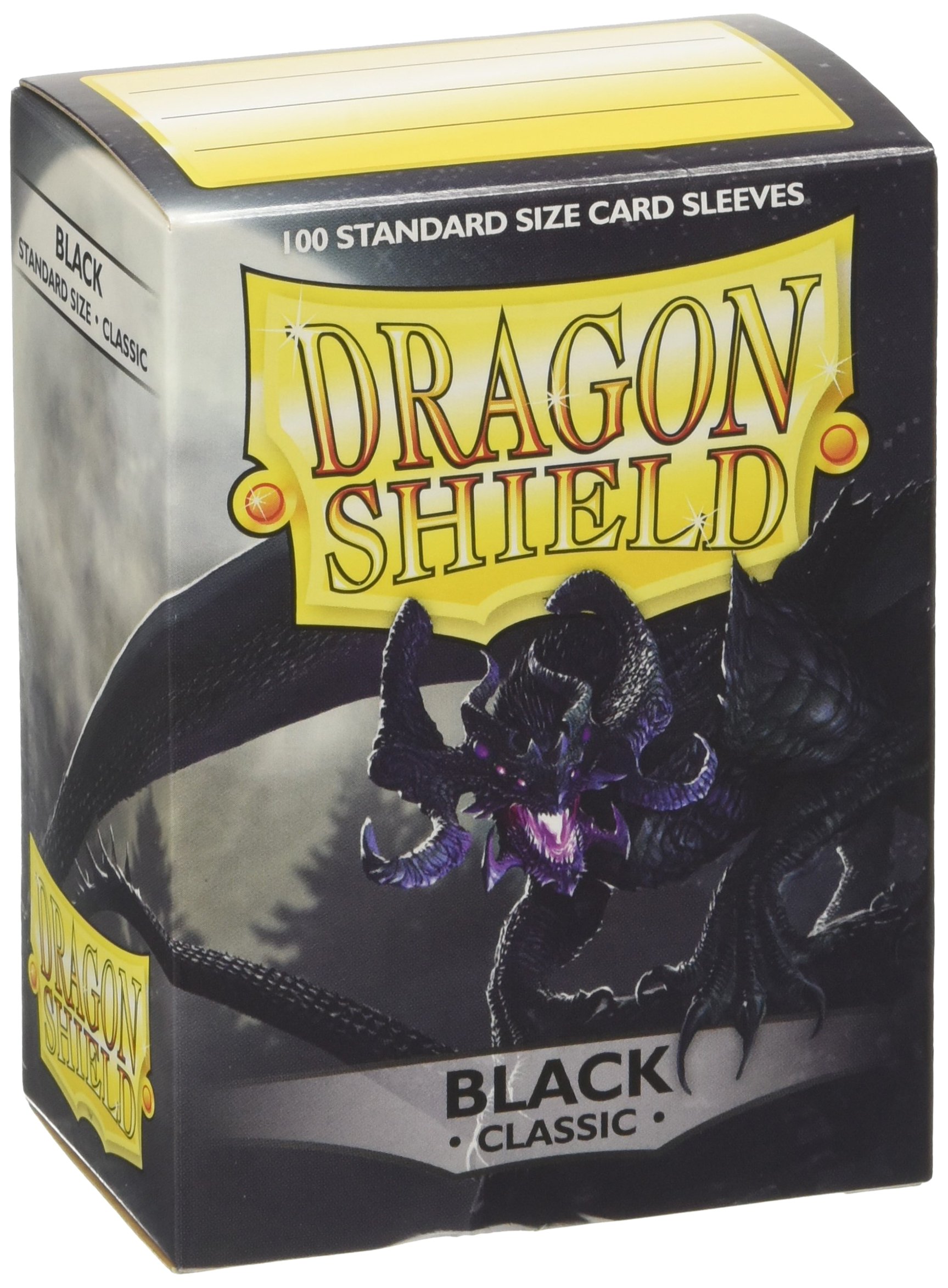 Dragon Shield Standard Size- Classic Black 100 CT - MTG card sleeves are Smooth & Tough - Compatible with Pokemon, Yugioh, & Mag