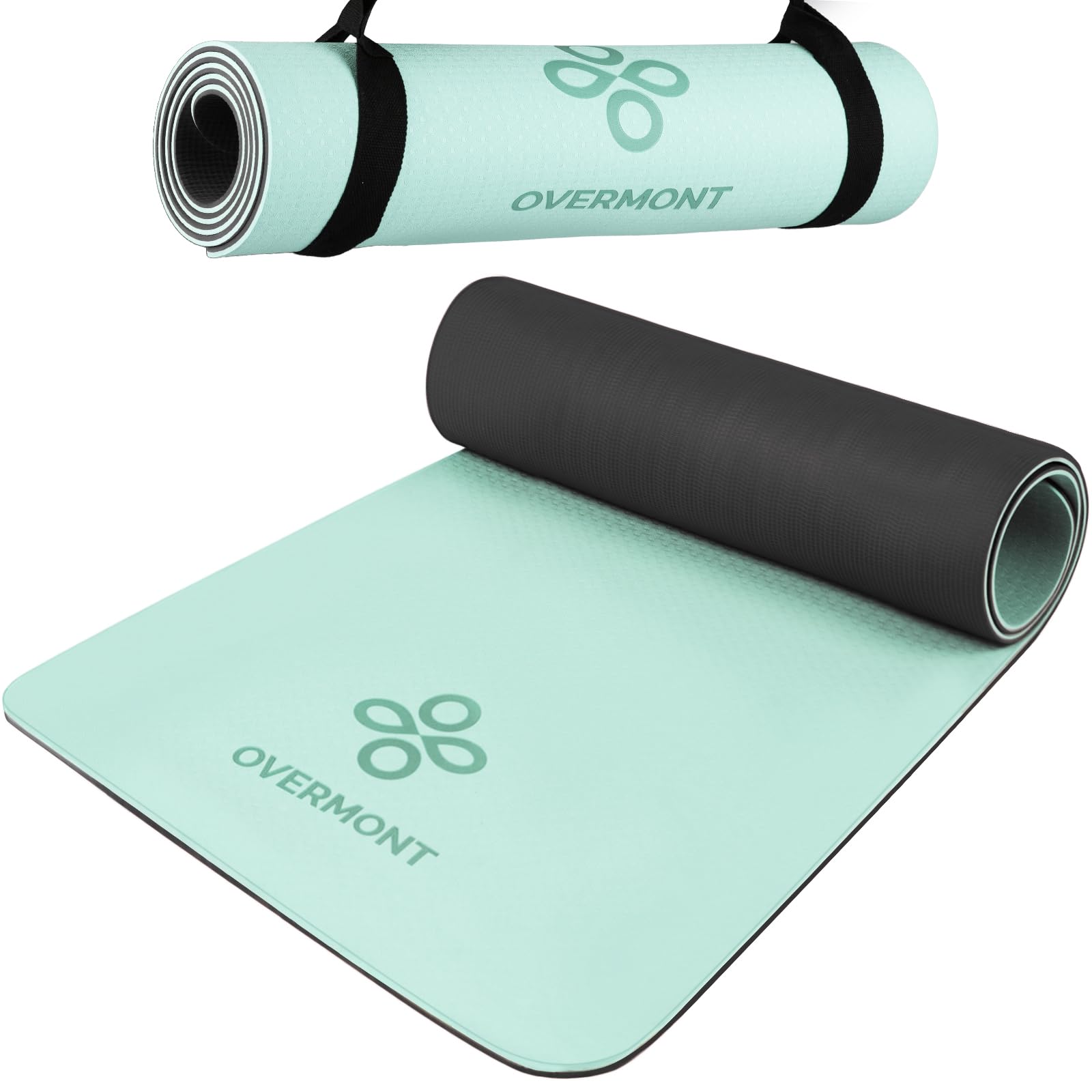 overmont Overmont TPE Thick Yoga Mat - 1/3 inch Extra Thick Exercise Mat Non -Slip Home Workout Mat High Density Anti-Tear Pilates Mat for