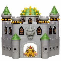Nintendo Super Mario 400204 Nintendo Deluxe Bowser's Castle Playset with 2.5" Exclusive Articulated Bowser Action Figure, Interactive Pla