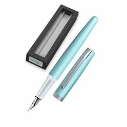 Online Eleganza Fountain Pen I Satin Turquoise I Nib Size M I Metal Clip I Includes Ink Cartridge I Fountain-Pen for Standard In