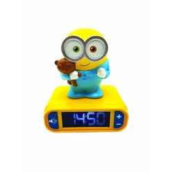 LEXiBOOK - Minions - Bob Digital Alarm Clock with Night Light - Snooze Function - Minions Sound Effects - for Children/Kids - Lu