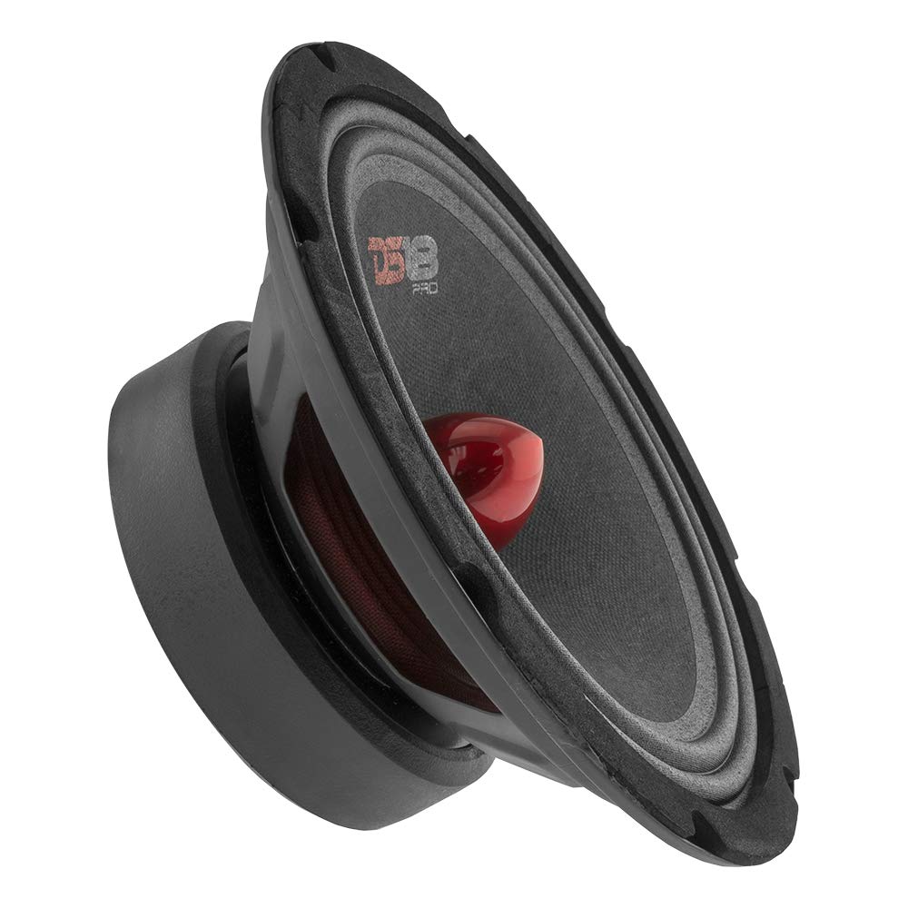 DS18 PRO-GM8B Loudspeaker - 8", Midrange, Red Aluminum Bullet, 580W Max, 190W RMS, 8 Ohms - Premium Quality Audio Door Speakers 