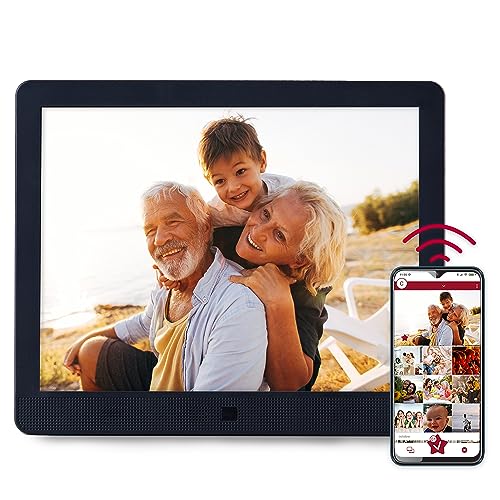 Pix Star Pix-Star 10 inch WiFi Digital Picture Frame with Free Cloud Storage  Highly giftable for Grandparents  Stunning IPS Display  Mot