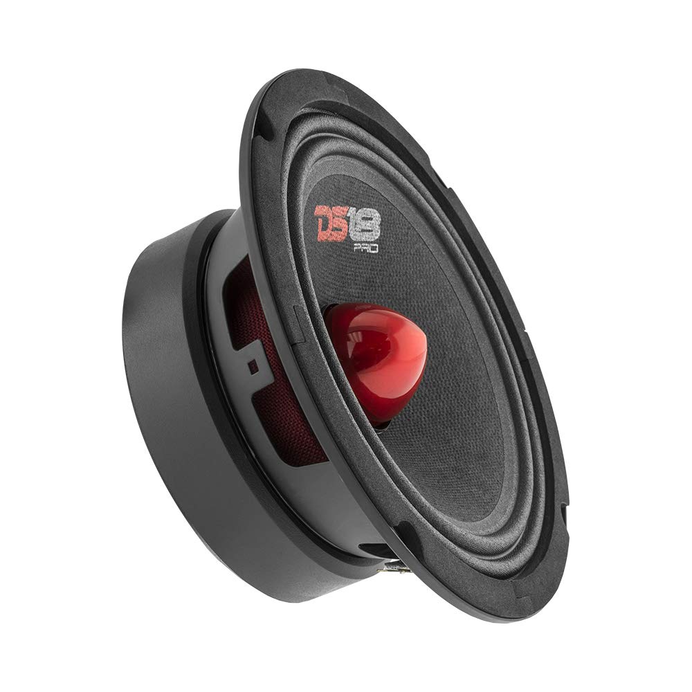 DS18 PRO-GM6B Loudspeaker - 6.5", Midrange, Red Aluminum Bullet, 480W Max, 140W RMS, 8 Ohms - Premium Quality Audio Door Speaker