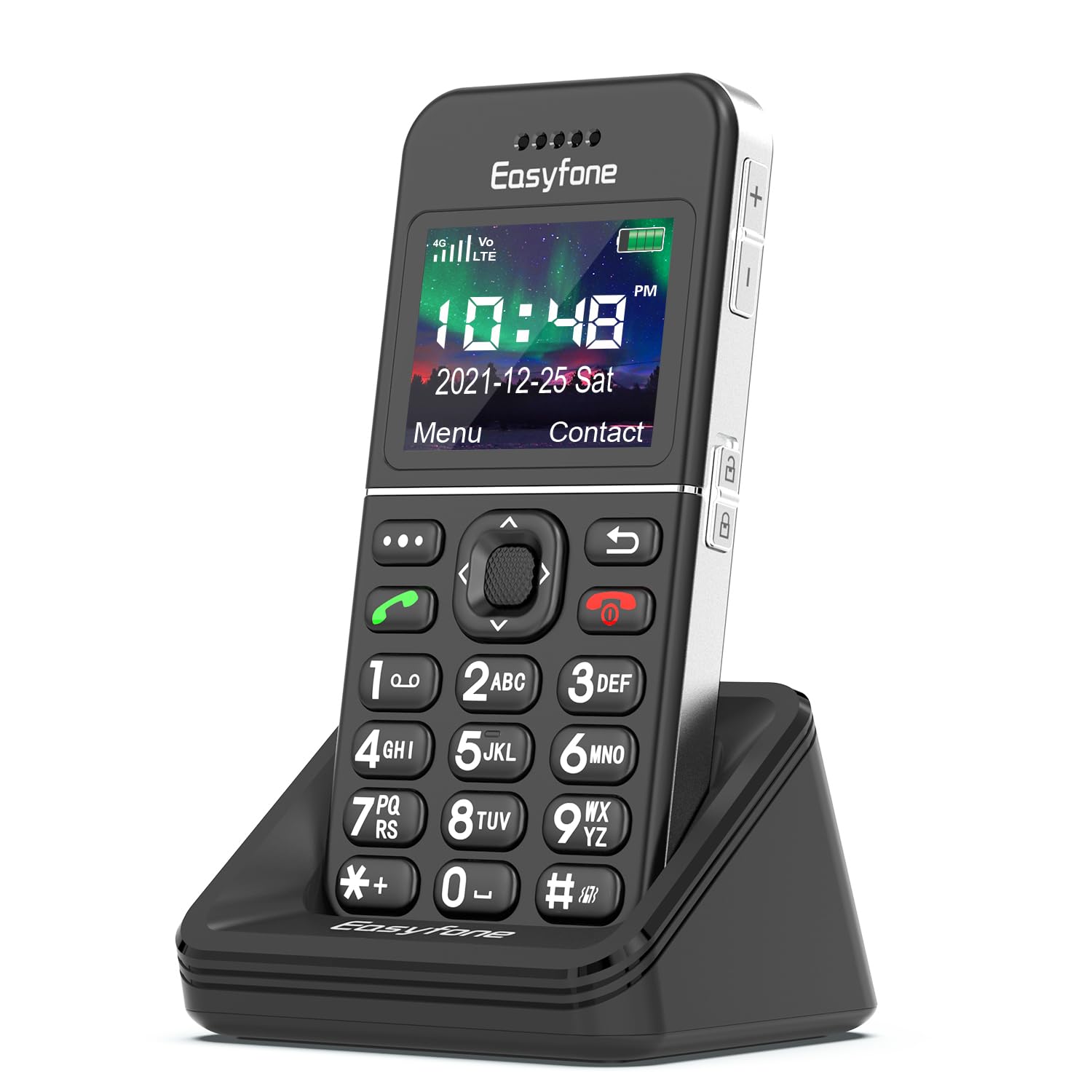 Easyfone T100 4G Unlocked Big Button Cell Phone for Seniors, 2.0'' HD Display, Clear Sound, SOS Button w/GPS, SIM Card Included,