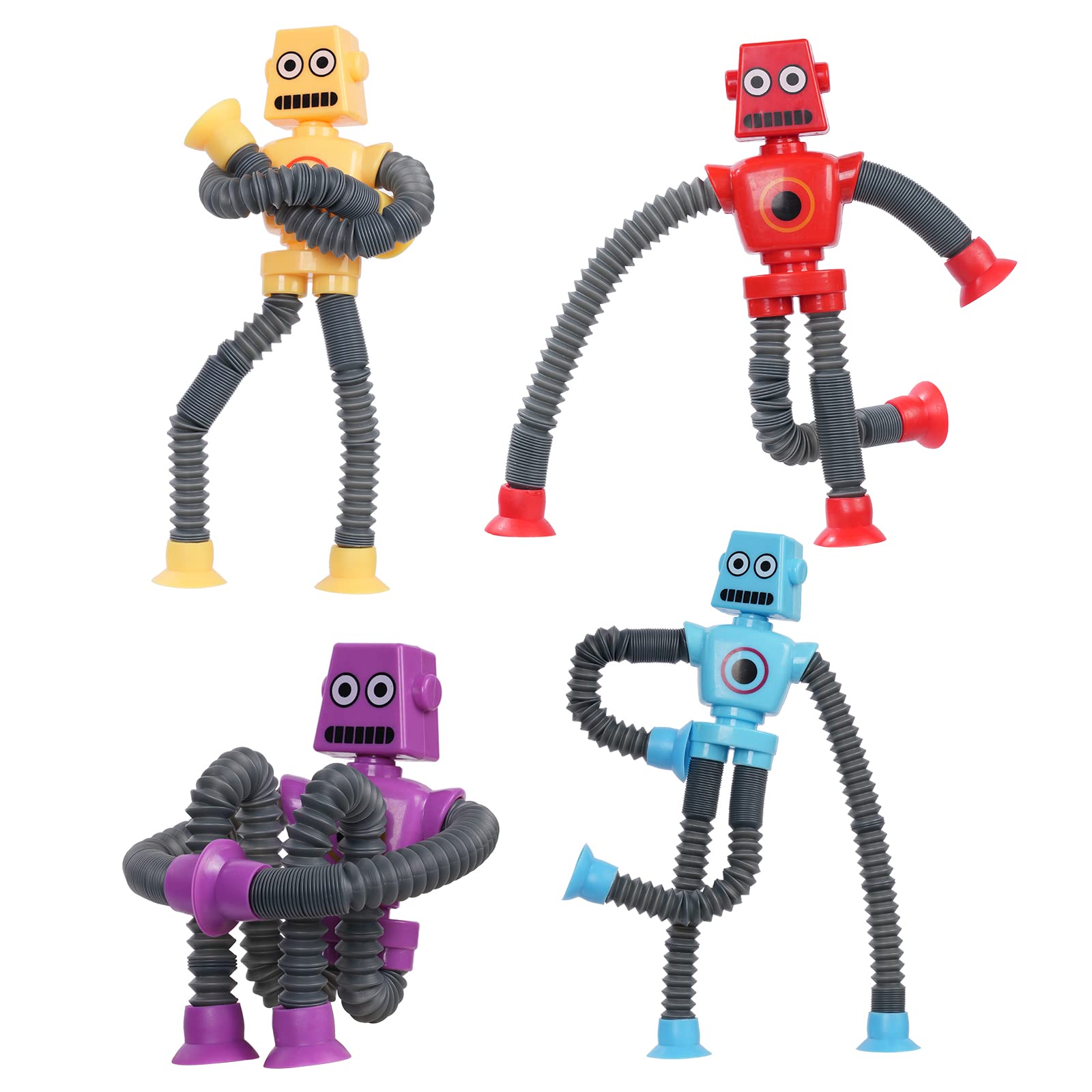 Ainiv Telescopic Suction Cup Robot Toy Pieces Novel Kids