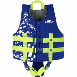 OldPAPA Kids Swimming Vest, Children Swimming Jackets with Crotch Strap Summer Water Sport Assistance Float Jacket Swimwear for Boys Gir