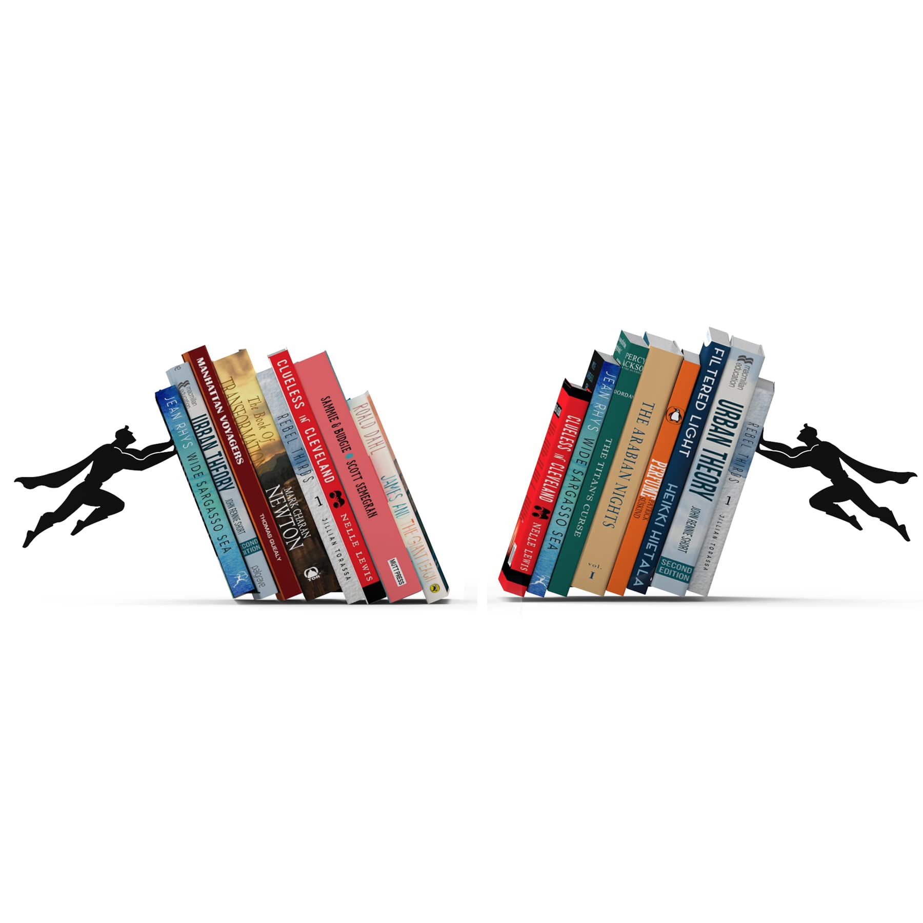 Artori Design Book Ends to Hold Books Heavy Duty - Hidden Metal Bookends for Shelves Desk - Bookend Book Holder for Home Decorat