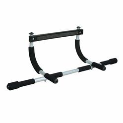 Iron Gym Pull Up Bars - Total Upper Body Workout Bar for Doorway, Adjustable Width Locking, No Screws Portable Door Frame Horizo