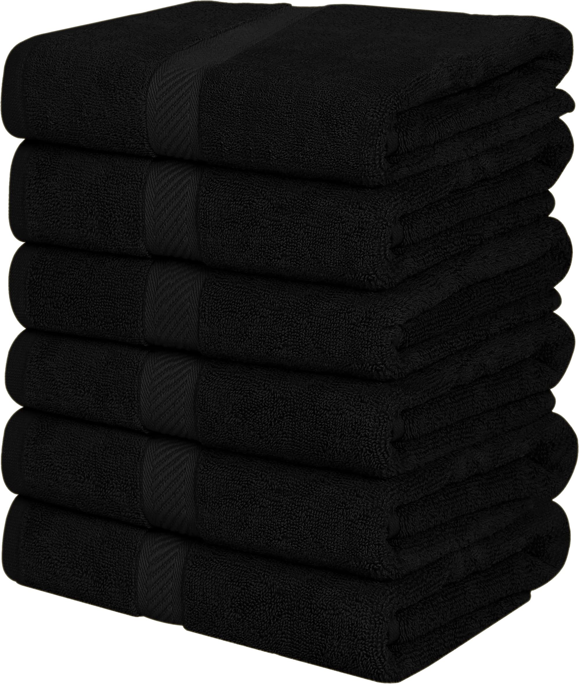 Utopia Towels 6 Pack Medium Bath Towel Set, 100% Ring Spun Cotton (24 x 48 Inches) Medium Lightweight and Highly Absorbent Quick